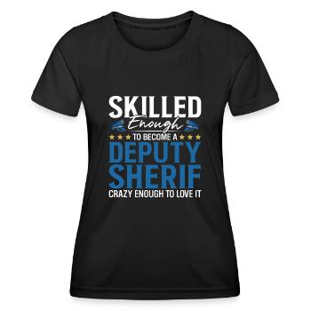 Stellvertretender Sheriff Ersthelfer Lustiges Gesetz - Frauen Funktions-T-Shirt - Schwarz - Vorne - AI Model Female 172 light (172cm)