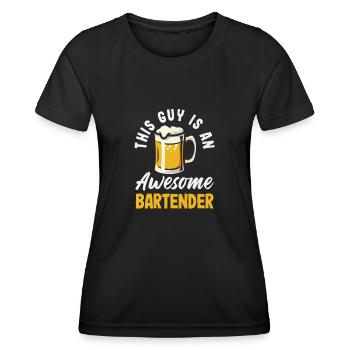 Lustiger Barkeeper Spruch Barkeeper Geschenk - Frauen Funktions-T-Shirt - Schwarz - Vorne - AI Model Female 172 light (172cm)