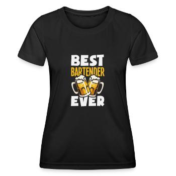 Lustiger Barkeeper Spruch Barkeeper Geschenk - Frauen Funktions-T-Shirt - Schwarz - Vorne - AI Model Female 172 light (172cm)