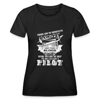 Pilot To Be Called A Pilot - Women's Functional T-Shirt - black - Front - AI Model Female 172 light (172cm)
