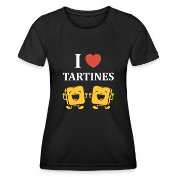 Tartine - T-shirt sport Femme - noir - Devant - AI Model Female 172 light (172cm)
