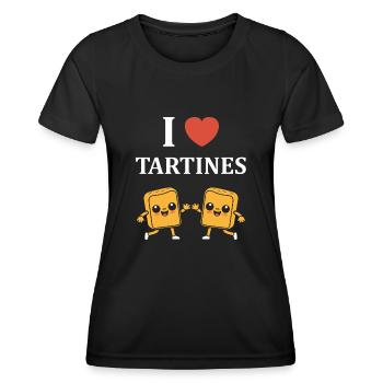 Tartine - T-shirt sport Femme - noir - Devant - AI Model Female 172 light (172cm)