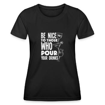 Lustiger Barkeeper Spruch Barkeeper Geschenk - Frauen Funktions-T-Shirt - Schwarz - Vorne - AI Model Female 172 light (172cm)