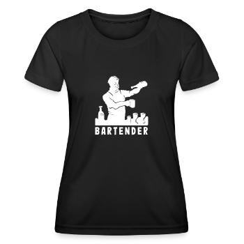 Lustiger Barkeeper Spruch Barkeeper Geschenk - Frauen Funktions-T-Shirt - Schwarz - Vorne - AI Model Female 172 light (172cm)