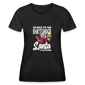 Lustiger Barkeeper Spruch Barkeeper Geschenk - Frauen Funktions-T-Shirt - Schwarz - Vorne - AI Model Female 172 light (172cm)