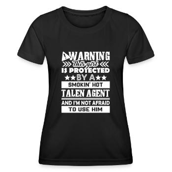Talent Agent Protected By Hot Talent Agent - Women's Functional T-Shirt - black - Front - AI Model Female 172 light (172cm)