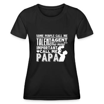Talent Agent Talent Agent Papa - Women's Functional T-Shirt - black - Front - AI Model Female 172 light (172cm)