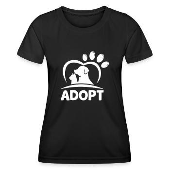 Adoptieren Sie ein lustiges Tierheim Tierheim zur Rettung von Wildtieren - Frauen Funktions-T-Shirt - Schwarz - Vorne - AI Model Female 172 light (172cm)