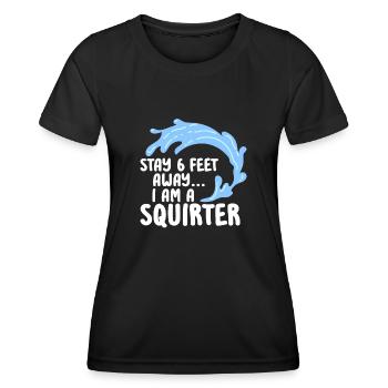 Squirter Kreative Grafiken für Spaß - Frauen Funktions-T-Shirt - Schwarz - Vorne - AI Model Female 172 light (172cm)