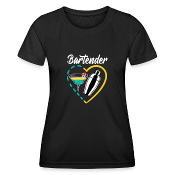 Lustiger Barkeeper Spruch Barkeeper Geschenk - Frauen Funktions-T-Shirt - Schwarz - Vorne - AI Model Female 172 light (172cm)