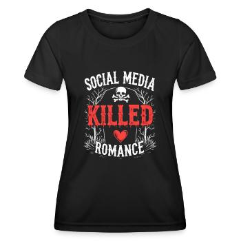 Relationship Drama - Social Media - Frauen Funktions-T-Shirt - Schwarz - Vorne - AI Model Female 172 light (172cm)