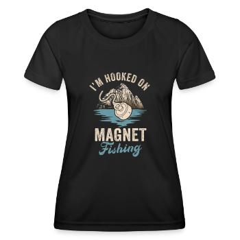 Neodymium Magnet Fishing Magnetic Fisher - Women's Functional T-Shirt - black - Front - AI Model Female 172 light (172cm)