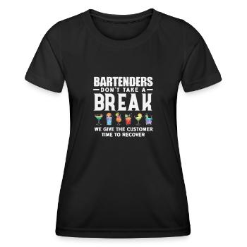 Lustiger Barkeeper Spruch Barkeeper Geschenk - Frauen Funktions-T-Shirt - Schwarz - Vorne - AI Model Female 172 light (172cm)
