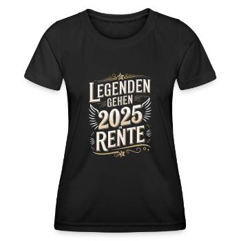 Les légendes prendront leur retraite en 2025 Cadeau de retraite - T-shirt sport Femme - noir - Devant - AI Model Female 172 light (172cm)