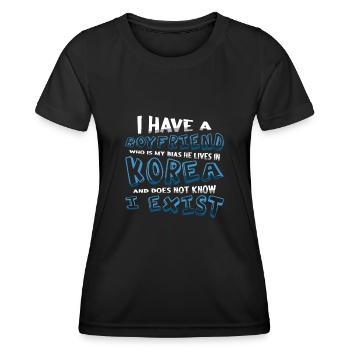 K-Pop: Ich Habe Einen Freund In Korea - Frauen Funktions-T-Shirt - Schwarz - Vorne - AI Model Female 172 light (172cm)