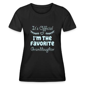 Je suis la petite-fille préférée - T-shirt sport Femme - noir - Devant - AI Model Female 172 light (172cm)