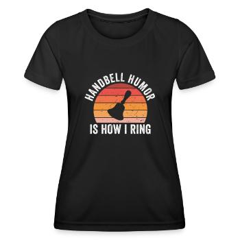 Chorale Instrument de musique Cloche à main Chorale - T-shirt sport Femme - noir - Devant - AI Model Female 172 light (172cm)