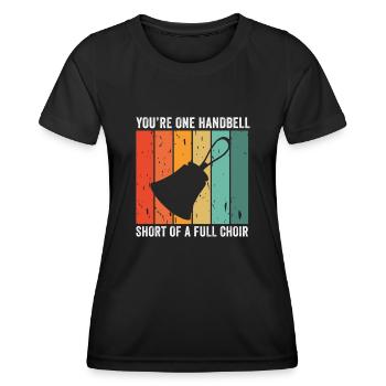 Chorale Instrument de musique Cloche à main Chorale - T-shirt sport Femme - noir - Devant - AI Model Female 172 light (172cm)