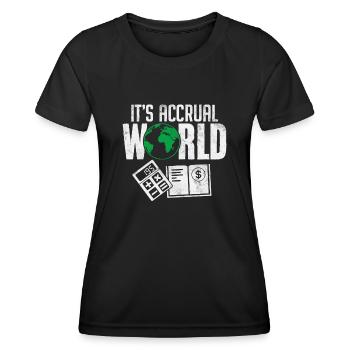 C’est la comptabilité d’exercice Comptabilité mondiale Comptabilité amusante - T-shirt sport Femme - noir - Devant - AI Model Female 172 light (172cm)