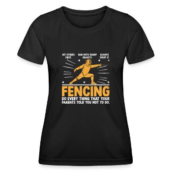 Faites tout ce que vos parents vous ont dit - T-shirt sport Femme - noir - Devant - AI Model Female 172 light (172cm)