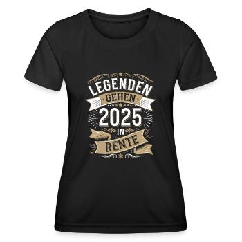 Les légendes prendront leur retraite en 2025 Retraite Retraite - T-shirt sport Femme - noir - Devant - AI Model Female 172 light (172cm)