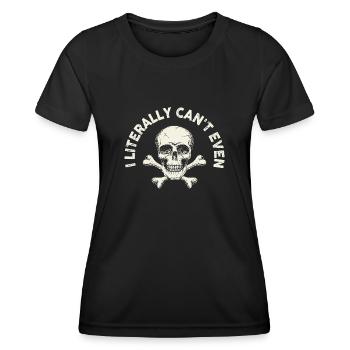 Ich kann mich buchstäblich nicht einmal darum kümmern - Frauen Funktions-T-Shirt - Schwarz - Vorne - AI Model Female 172 light (172cm)