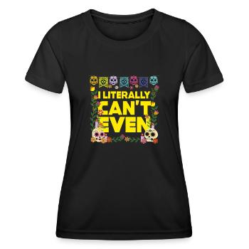 Je ne m’en soucie même pas - T-shirt sport Femme - noir - Devant - AI Model Female 172 light (172cm)