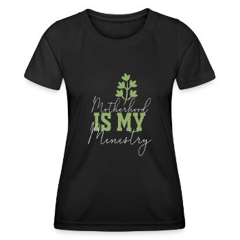Mutterschaft ist mein Dienst - Frauen Funktions-T-Shirt - Schwarz - Vorne - AI Model Female 172 light (172cm)