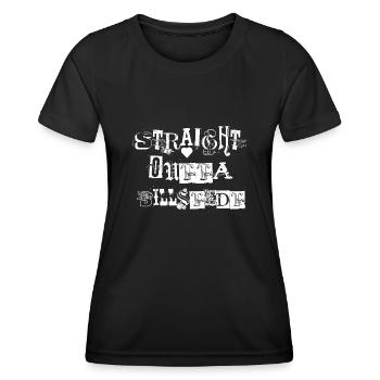 Straight outta Billstedt - Women's Functional T-Shirt - black - Front - AI Model Female 172 light (172cm)