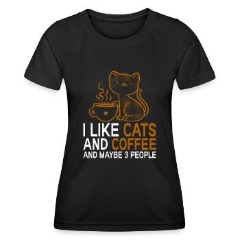 Cat Cat Lover for Women - Women's Functional T-Shirt - black - Front - AI Model Female 172 light (172cm)