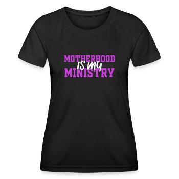 Mutterschaft ist mein Dienst - Frauen Funktions-T-Shirt - Schwarz - Vorne - AI Model Female 172 light (172cm)