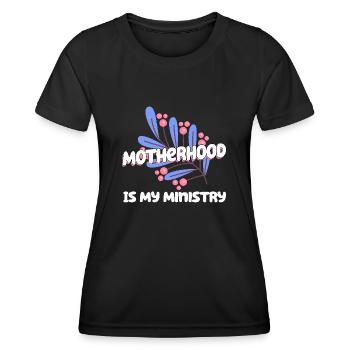 Mutterschaft ist mein Dienst - Frauen Funktions-T-Shirt - Schwarz - Vorne - AI Model Female 172 light (172cm)