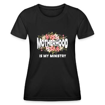 Mutterschaft ist mein Dienst - Frauen Funktions-T-Shirt - Schwarz - Vorne - AI Model Female 172 light (172cm)