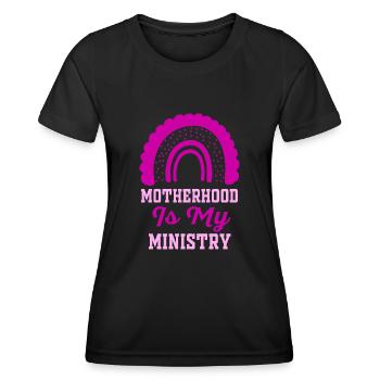 Mutterschaft ist mein Dienst - Frauen Funktions-T-Shirt - Schwarz - Vorne - AI Model Female 172 light (172cm)