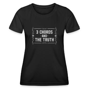 Drei Akkorde Und Die Wahrheit Musikliebhaber - Frauen Funktions-T-Shirt - Schwarz - Vorne - AI Model Female 172 light (172cm)