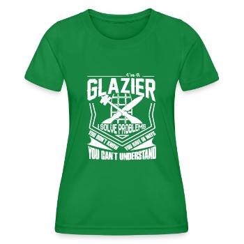 Glazier I Solve Problems - Women's Functional T-Shirt - kelly green - Front - AI Model Female 172 dark (172cm)