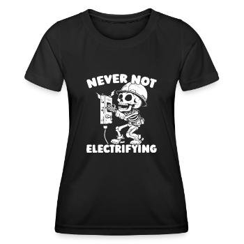 Electrician Electronics Technician - Women's Functional T-Shirt - black - Front - AI Model Female 172 light (172cm)