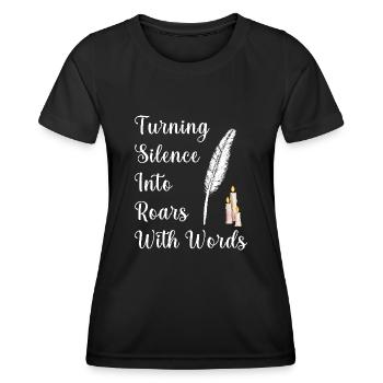 Poetry Slam Schriftsteller Poet Literatur Slam - Frauen Funktions-T-Shirt - Schwarz - Vorne - AI Model Female 172 light (172cm)