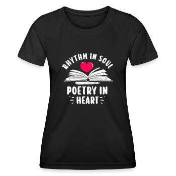 Poetry Slam Schriftsteller Poet Literatur Slam - Frauen Funktions-T-Shirt - Schwarz - Vorne - AI Model Female 172 light (172cm)