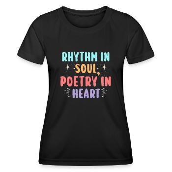 Poetry Slam Schriftsteller Poet Literatur Slam - Frauen Funktions-T-Shirt - Schwarz - Vorne - AI Model Female 172 light (172cm)