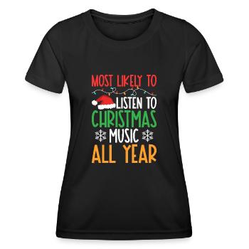 Christmas Christmas Elves - Women's Functional T-Shirt - black - Front - AI Model Female 172 light (172cm)