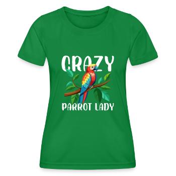 perroquet fou Lady Propriétaire d’oiseau de compagnie Perruche Perroquet - T-shirt sport Femme - vert - Devant - AI Model Female 172 dark (172cm)