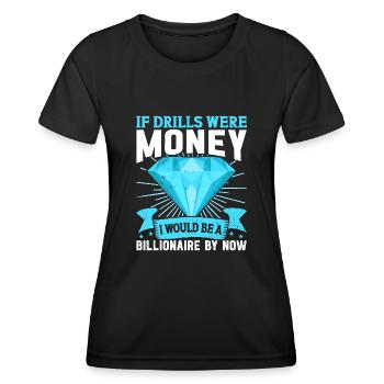 Diamonds Painting for Art Lovers - Women's Functional T-Shirt - black - Front - AI Model Female 172 light (172cm)