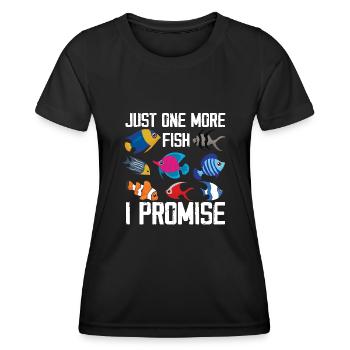 Juste un poisson de plus, je vous promets l’aquascaping - T-shirt sport Femme - noir - Devant - AI Model Female 172 light (172cm)