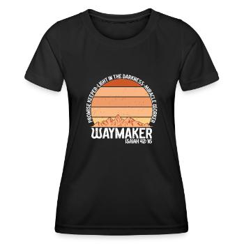 Waymaker Promise Keeper Miracle Worker - Women's Functional T-Shirt - black - Front - AI Model Female 172 light (172cm)