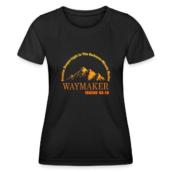 Wegweiser, Versprechenshüter, Wundertäter - Frauen Funktions-T-Shirt - Schwarz - Vorne - AI Model Female 172 light (172cm)