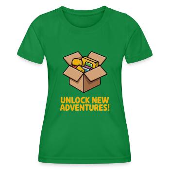 PLAISIR D’AVENTURE - T-shirt sport Femme - vert - Devant - AI Model Female 172 dark (172cm)