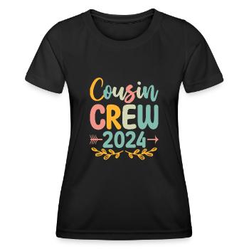 Cousin Crew 2024 Pregnancy Announcement Family - Women's Functional T-Shirt - black - Front - AI Model Female 172 light (172cm)