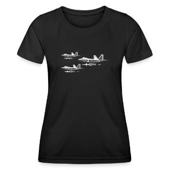 Luftfahrt Enthusiasten Jet Design FFFF M - Frauen Funktions-T-Shirt - Schwarz - Vorne - AI Model Female 172 light (172cm)