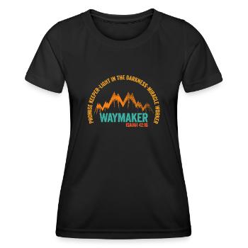 Wegweiser, Versprechenshüter, Wundertäter - Frauen Funktions-T-Shirt - Schwarz - Vorne - AI Model Female 172 light (172cm)